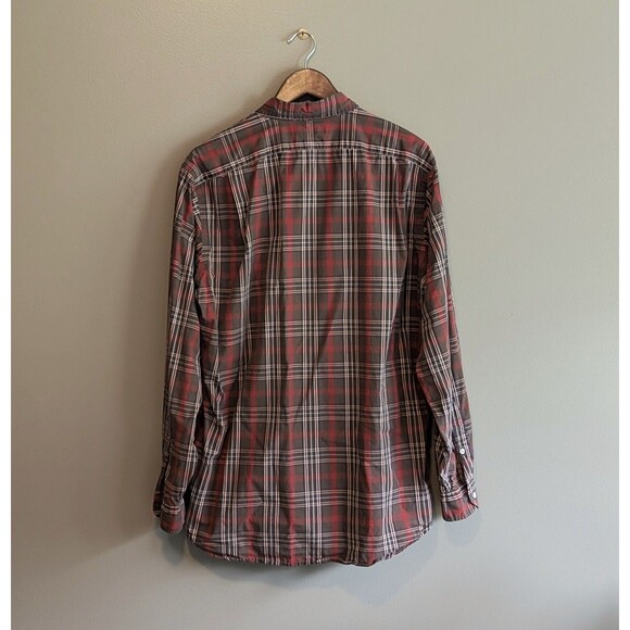 Daniel Cremieux Size Medium Vintage Shirt Mens Red Plaid Italian Fabric M LS - Picture 4 of 4